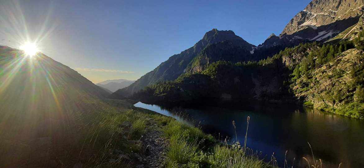 Panorama dal Lago Rifugio Livio Bianco - panorama dal lago Sottano della Sella